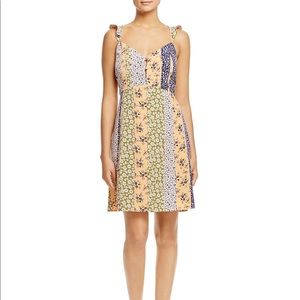 Vero Moda patchwork floral boho mini dress